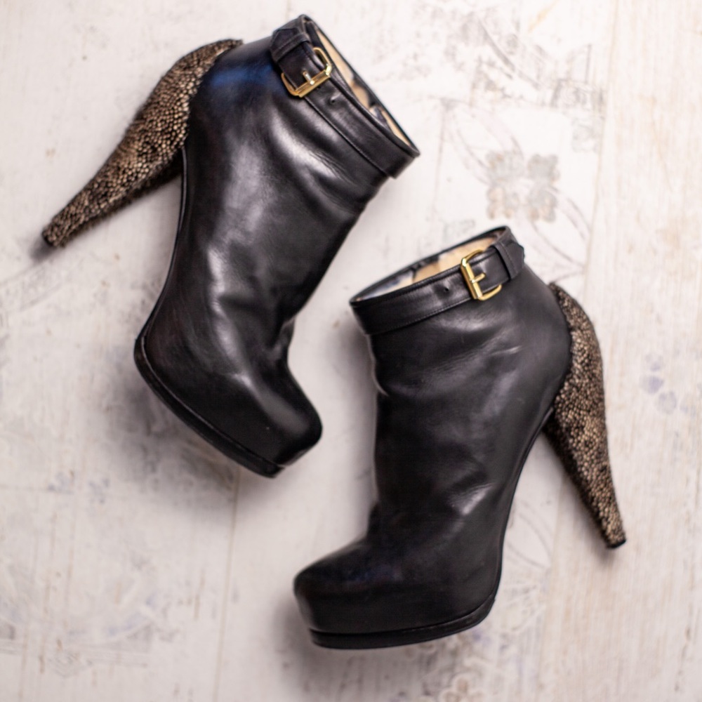 3.1 Phillip Lim Pony Hair Ankle Booties Leathe…